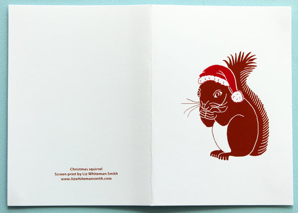 Christmas squirrel Christmas card