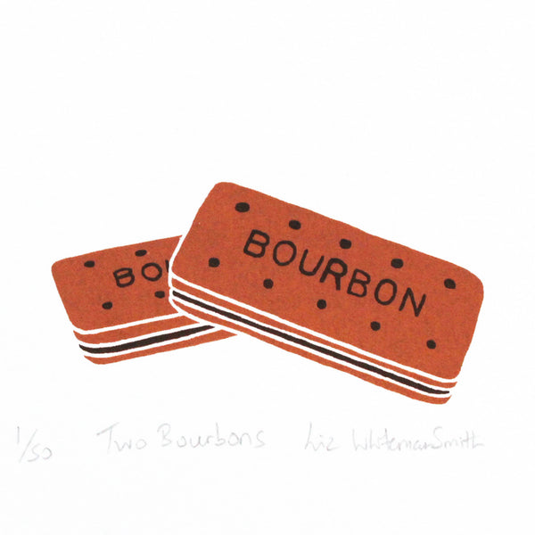 Two bourbon biscuit mini screen print