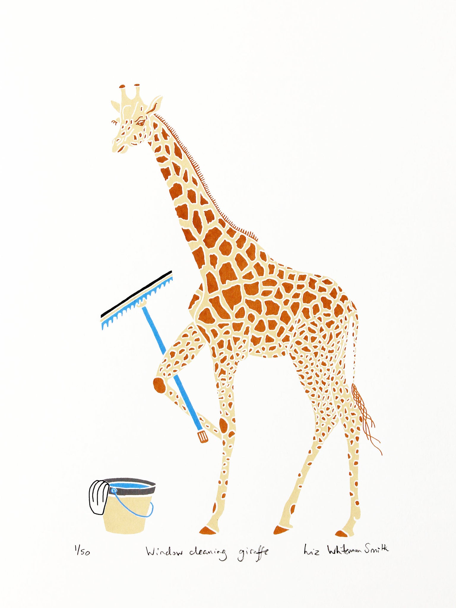 Window cleaning giraffe