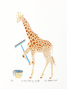 Window cleaning giraffe